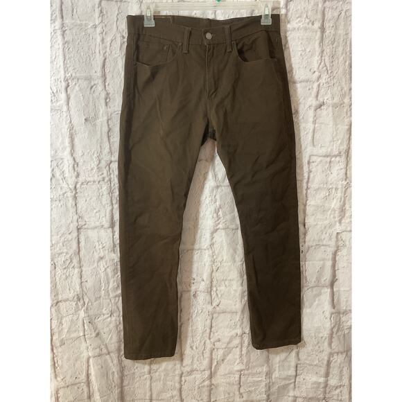 Levis 502 Jeans Mens Tagged 31 x 30 Actual 32 x 29 DK Brown Stretch Straight TG - Picture 1 of 8
